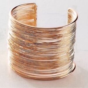 Free People Gold and Silver Wire Bracelet